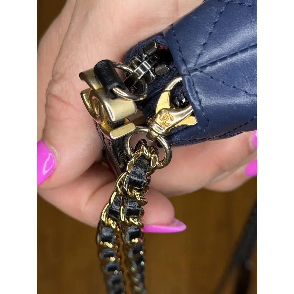 Chanel Gabrielle Womens Small Crossbody Blue Leather - Picture 8 of 16